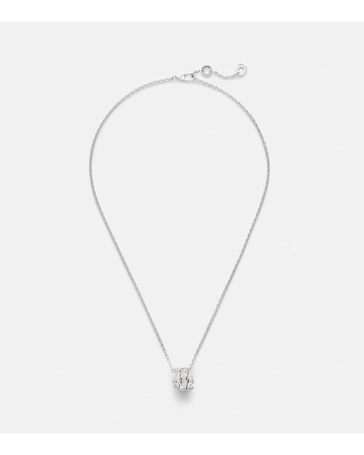 BVLGARI Blue Serpenti Viper 18Kt Pendant Necklace With Diamonds