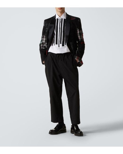 Junya Watanabe Black Cropped Straight Pants for men