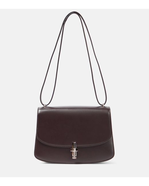 The Row Purple Sofia 8.75 Leather Shoulder Bag