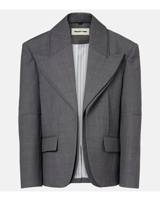 ShuShu/Tong Gray Layered Jacket