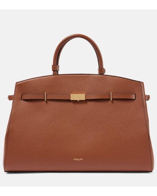 DeMellier London Brown Hudson Small Leather Tote Bag
