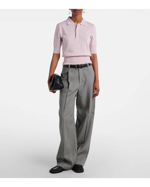Extreme Cashmere Pink Polohemd N°351 Park Aus Baumwolle Und Kaschmir