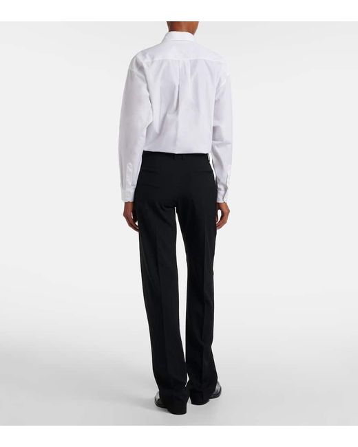 The Row Blue Gerade Hose Hiram Aus Wolle