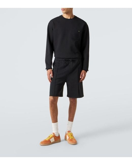 Valentino Black Vgold Cotton-Blend Jersey Sweatshirt for men
