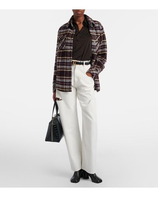 Maison Margiela White High-Rise Straight Leg Jeans