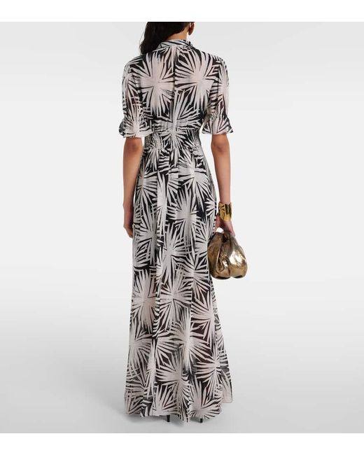 Robe Longue Erica Imprimee Diane von Furstenberg en coloris White
