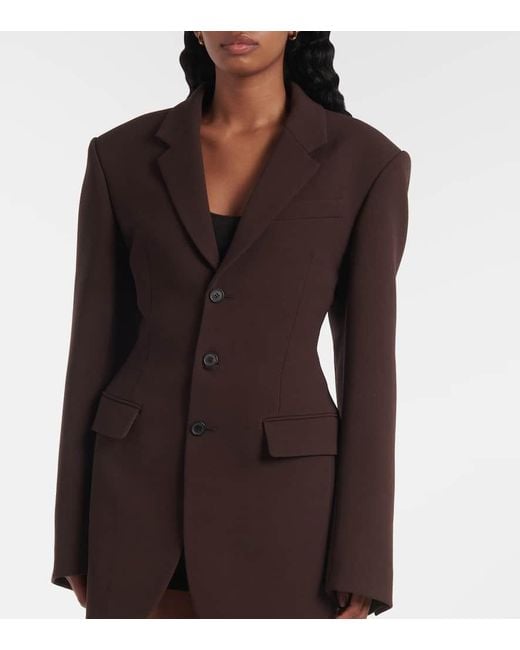 Wardrobe NYC Brown Wool Blazer