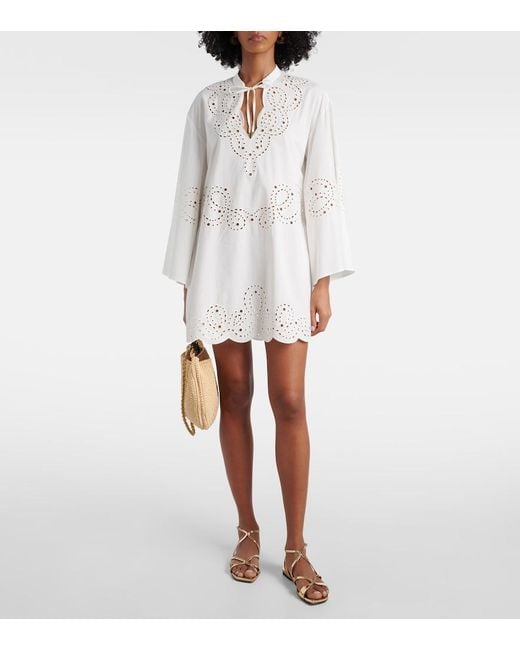 Jonathan Simkhai White Sarina Broderie Anglaise Minidress