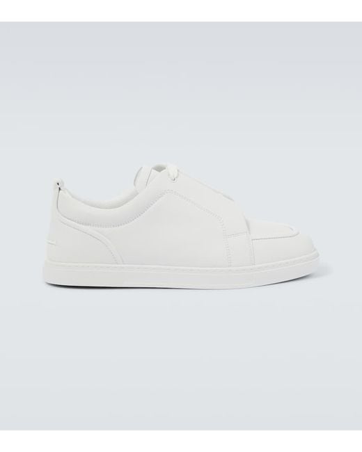Christian Louboutin White Jimmy Leather Sneaker for men