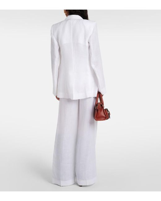 Chloé White Ramie Blazer