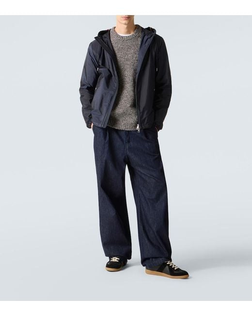 Moncler Blue Hooded Jacket for men