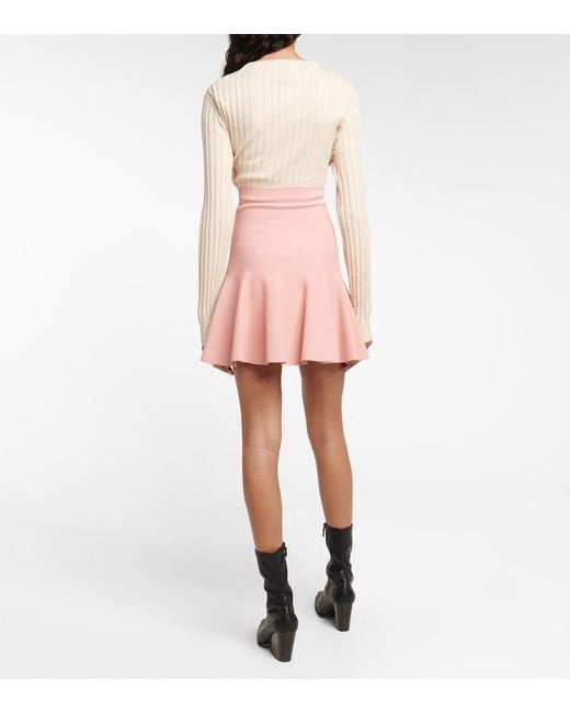 Stella McCartney Pink Fluted Miniskirt
