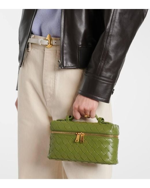 Bottega Veneta Green Schultertasche Bang Bang Aus Leder