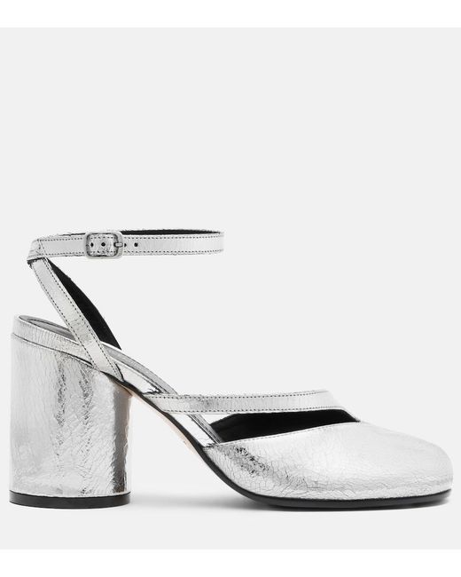 Maison Margiela Tabi Metallic Leather Pumps