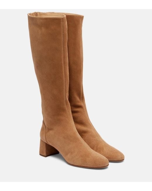 Aquazzura Brown Saint Honore 50 Suede Ankle Boot