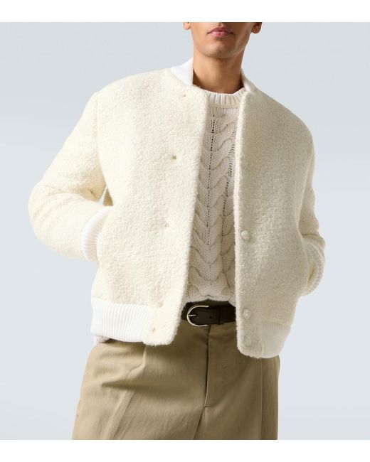 Gabriela Hearst White Cashmere, Alpaca, Wool, And Silk Jacket for men