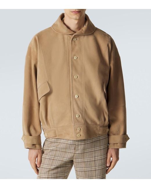 Auralee Natural Suede Blouson Jacket for men