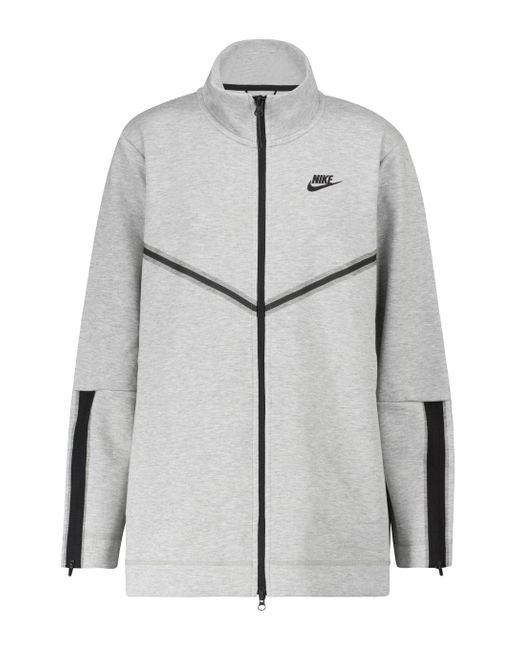 Nike Jacke aus Fleece in Grau | Lyst DE
