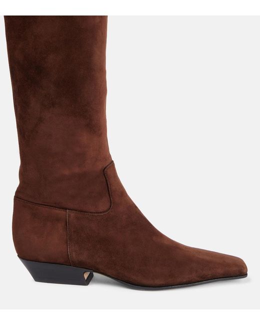 Khaite Brown Marfa Classic Flat Knee High Boot