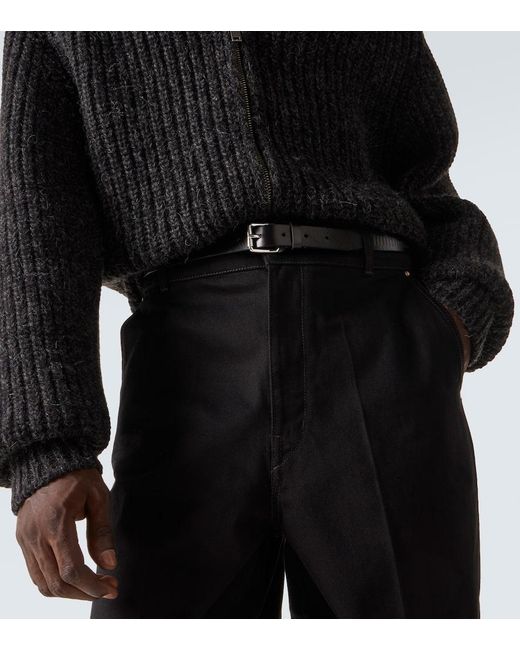 Cinturon Rail De Piel Lemaire de hombre de color Black