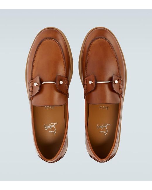 Nauticos Chambeliboat De Piel Christian Louboutin de hombre de color Brown