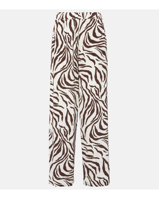 Pantalon ample Rebus imprime Max Mara en coloris White