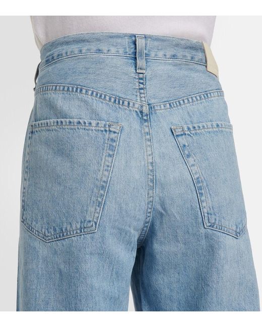 Citizens of Humanity Blue Brynn Low-Rise Wide-Leg Jeans