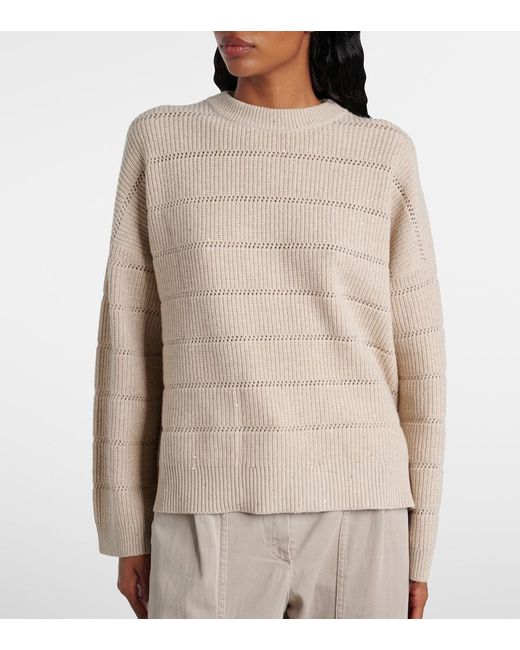 Pullover di Brunello Cucinelli in Natural