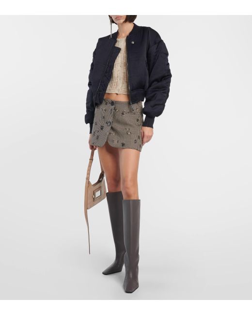 Acne Gray Leather Knee-high Boots
