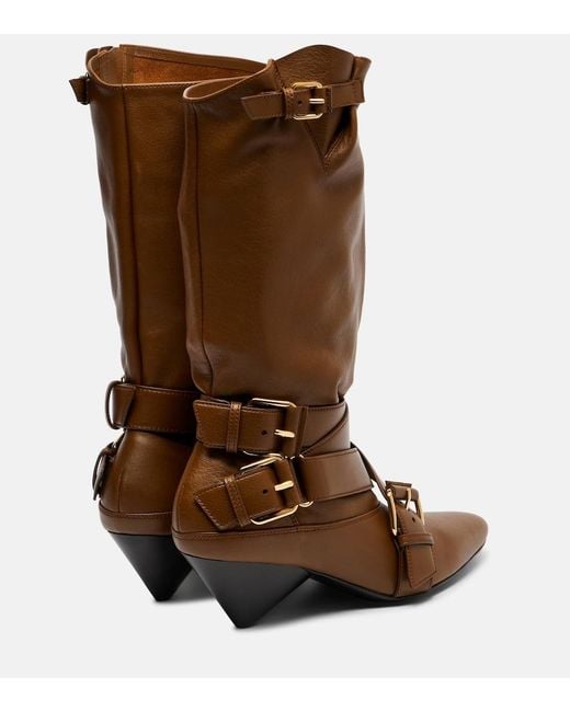 Zimmermann Brown Orla 50 Leather Knee-High Boots