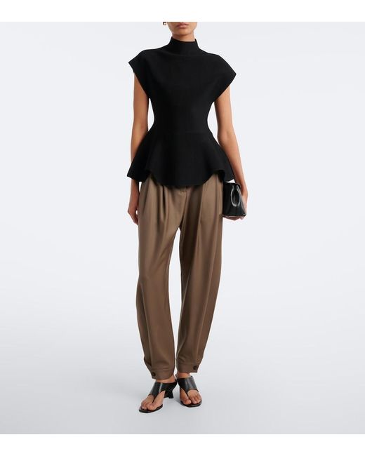 Rohe Brown Virgin Wool Balloon Pants