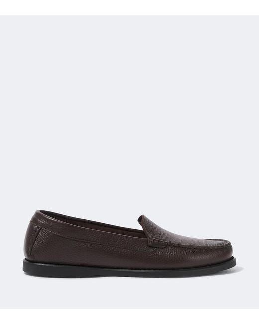 Saman Amel Black City Leather Loafers for men