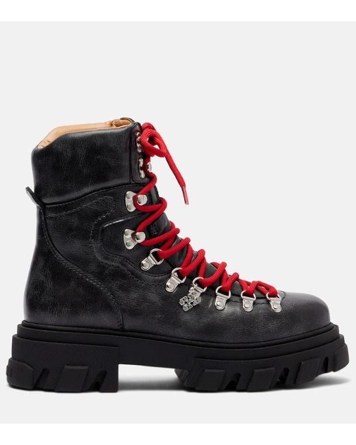 Botas Con Plataforma Ganni de color Red