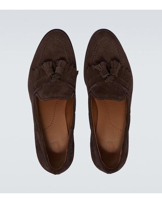 Dunhill Brown Suede Loafers for men