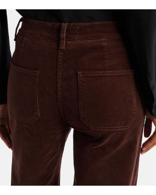 Nili Lotan Brown Florence Corduroy Wide-Leg Pants