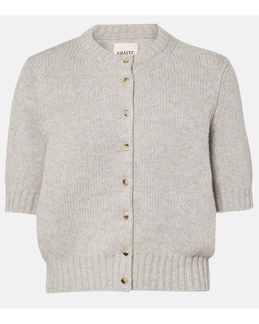 Cardigan Nora De Mezcla De Cachemir Khaite de color Gray