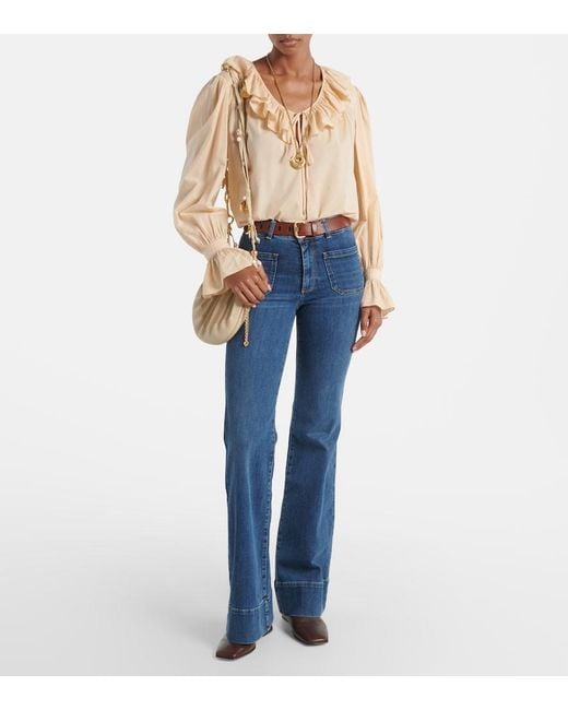 AG Jeans Blue Vicky Flared Jeans