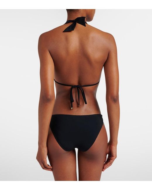 Dolce & Gabbana Black Bikini Slip With Side Bows