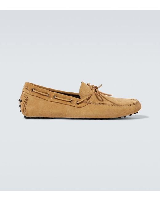 Tom Ford White Suede Driving Shoes for men