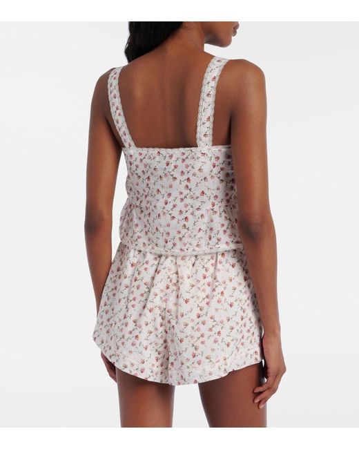 Posse Natural Charlotte Floral Cotton Shorts