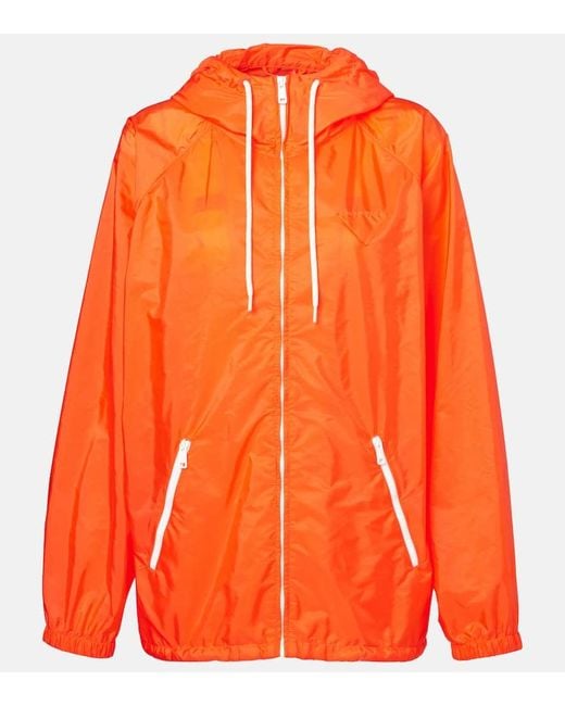 Prada Women's Orange Re-Nylon Raincoat