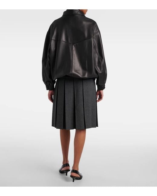 Chaqueta Bomber Beck De Piel Nour Hammour de color Black