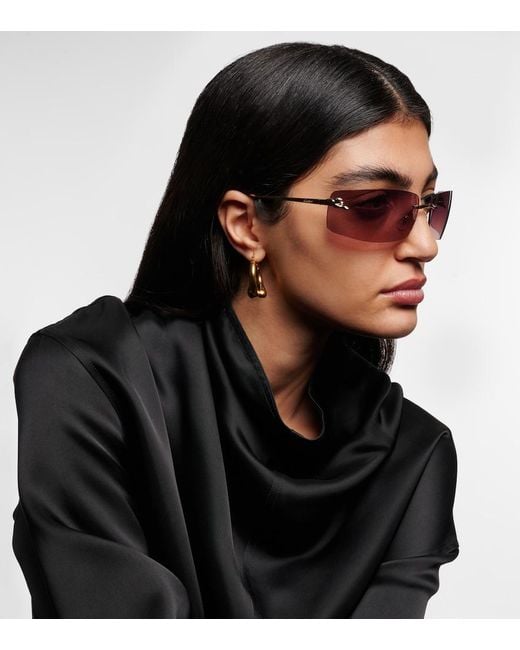 Cartier Pink Panthere De Cartier Rectangular Sunglasses