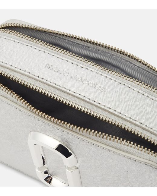 Marc Jacobs White The Snapshot Small Saffiano Leather Camera Bag