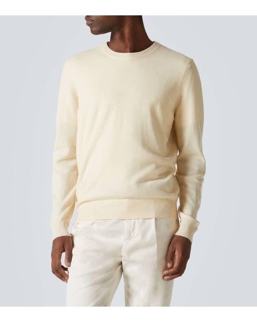 Brunello Cucinelli Pullover Aus Kaschmir in Natural für Herren