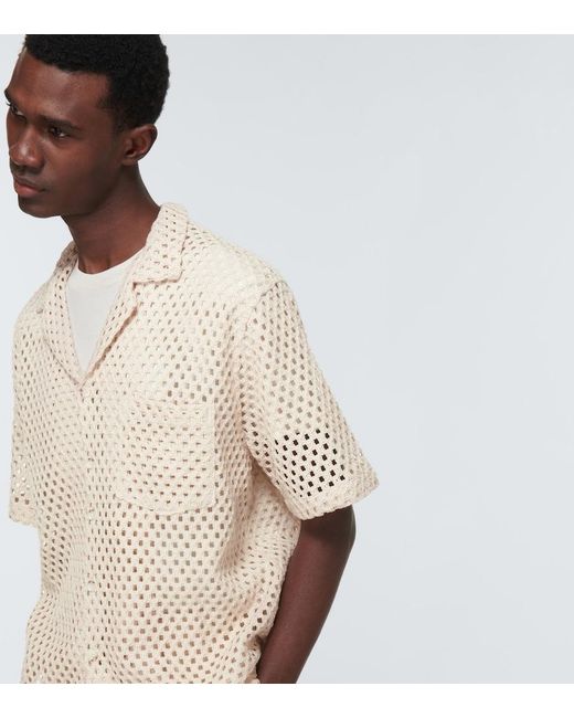 Commas Natural Cotton-Blend Shirt for men