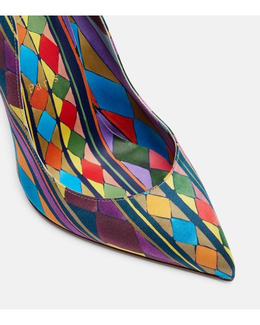 Christian Louboutin Blue Hot Chick Satin Pumps