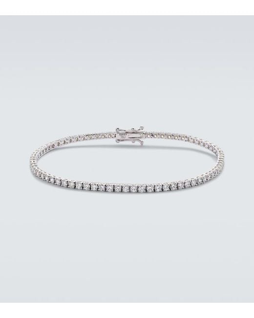 SHAY Metallic Diamond Encrusted White Gold Bracelet for men