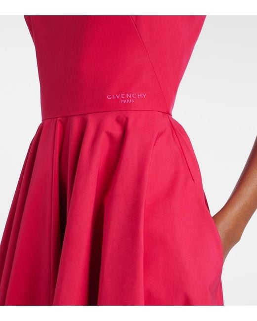 Givenchy Red Cotton Midi Dress