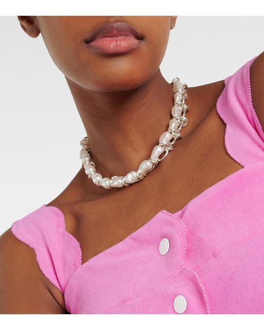 Marysia Swim Pink Scalloped Cotton Blend Minidress